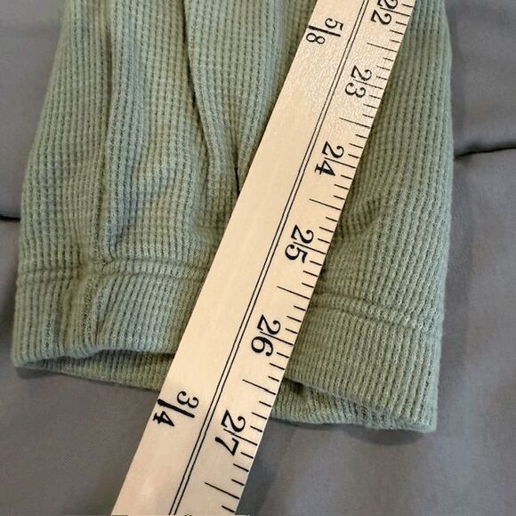 NEW! Sundry Thermal Sweatpants Pistachio Green Ombre Tie Waist Size Medium (2) - Picture 9 of 10